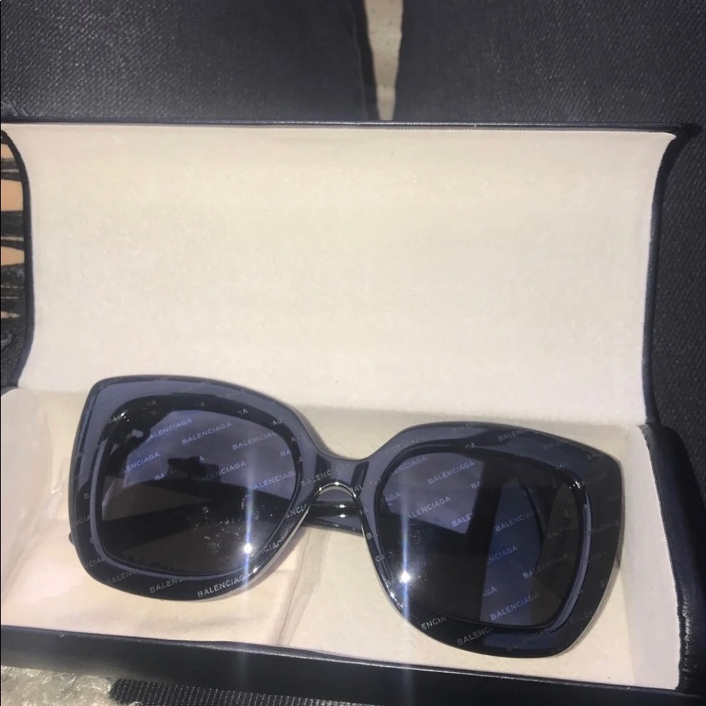 Authentic Black Balenciaga Sunglasses